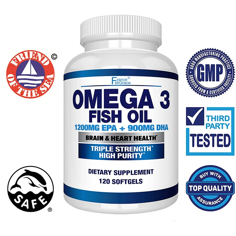 natural bulk supplement halal deep sea dha omega 3 fish oil soft capsule