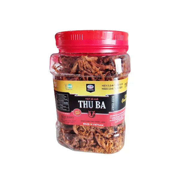 
High Quality Vietnam Beef Meat Dried Beef Jerky 500g ( Plastic Jar) 