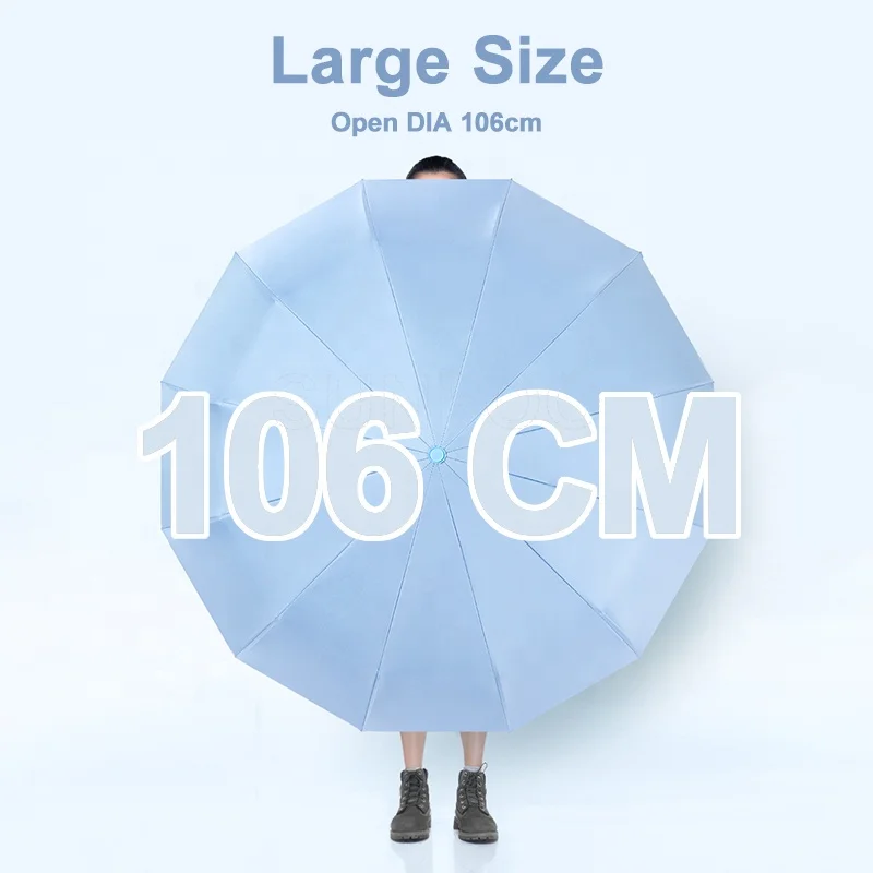 12K Double Bones 24k Storm Resistant Automatic Umbrella with Logo Custom for the Rain and Sun