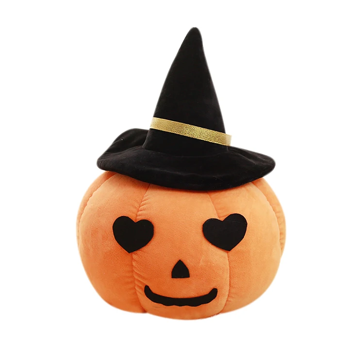Custom Soft Pillow Pumpkins Plush Toy Lantern Halloween Decoration For Kids Gift