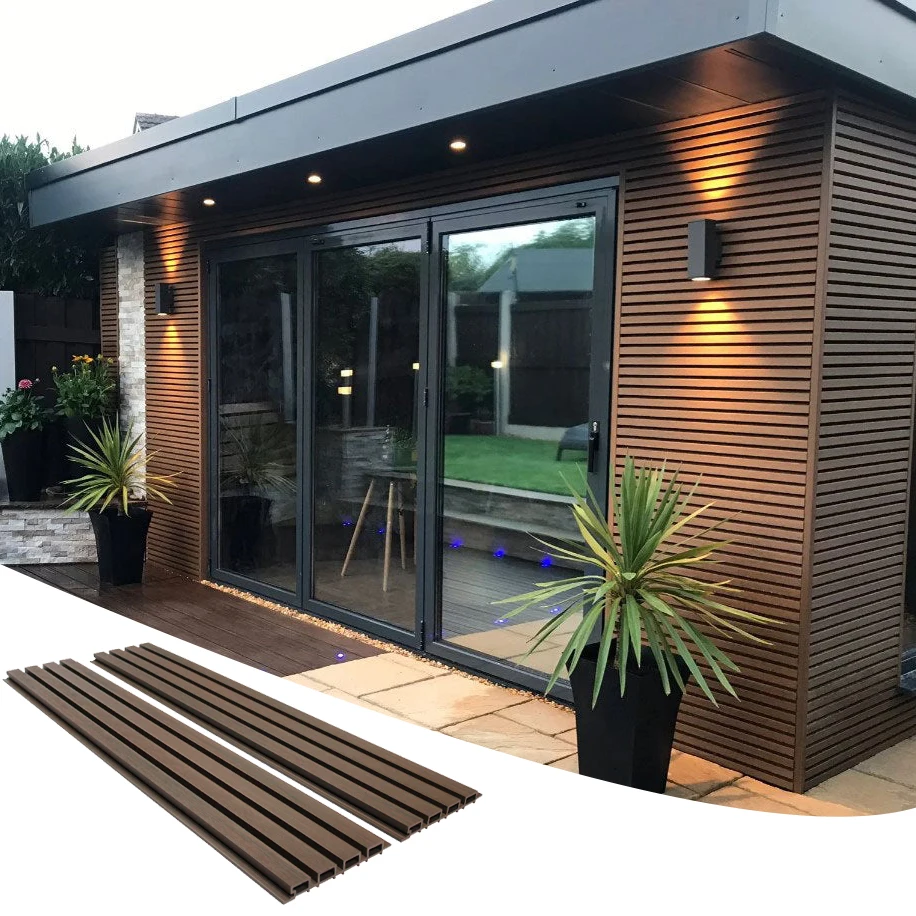 Exterior Flexible Wall Cladding Paneling Large Decorative Wood Wpc Wall Panel For House Exterior Wall Cladding