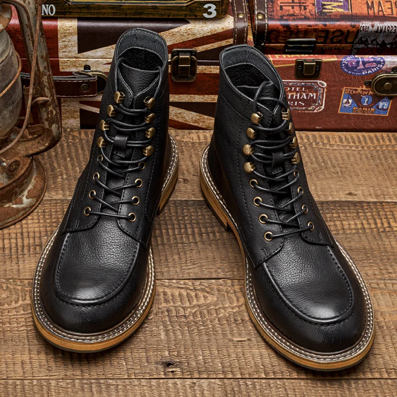 New trend cowboy boots high quality leather fashion breathable tresemme botanique hot sale shoe boot for men italian