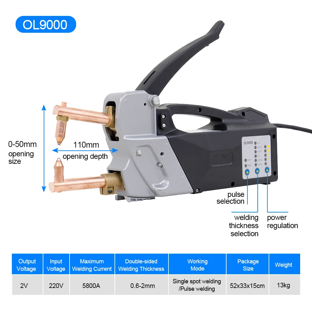 Automatic pulsed mini spot welder handheld spot welding machine for steel