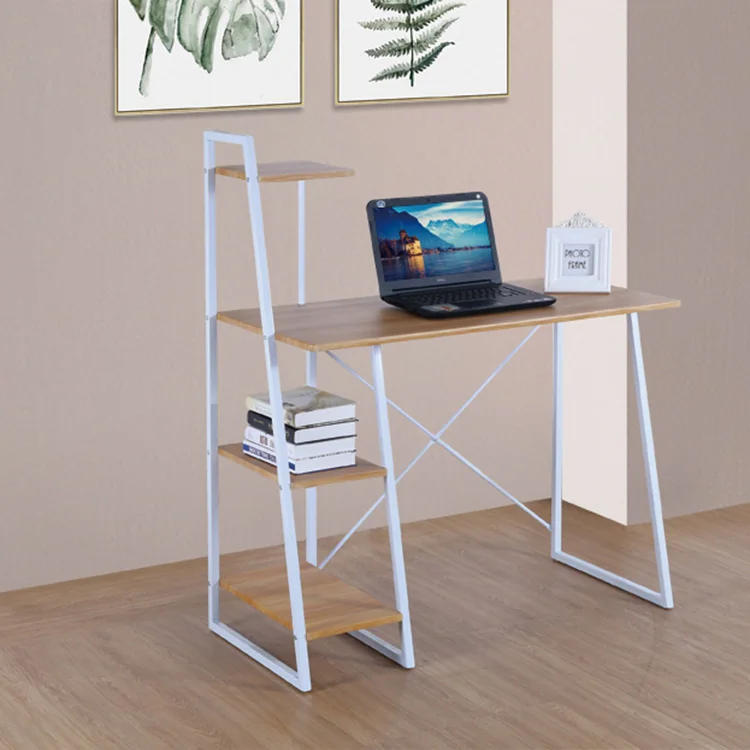 
Adult Furniture Metal Legs Wood Homework Study Table With Shelf 