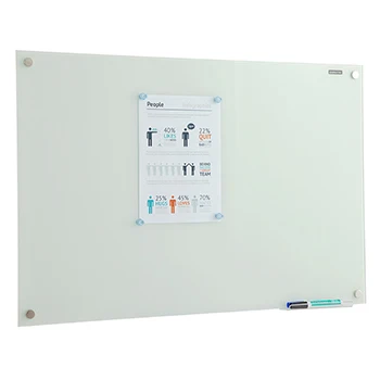 wall mounted  glass notice board with magnets