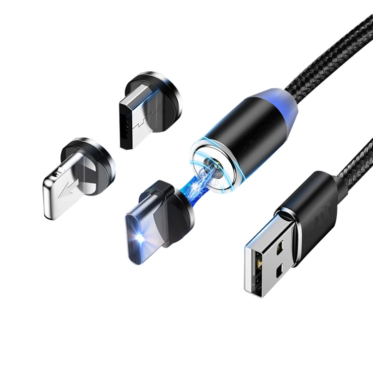 Высокое качество, 1 м, 2 м, магнитный usb-кабель для быстрой зарядки USB кабель 3 в 1 Тип C Micro USB кабель магнит зарядное устройство кабель для передачи данных для мобильного телефона для IOS
