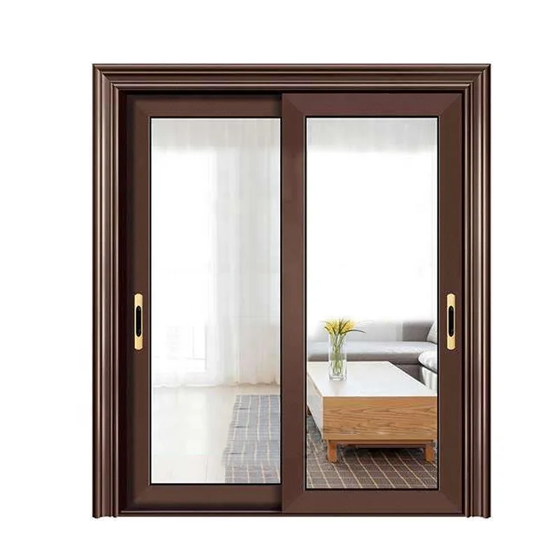 
modern house security aluminium glass sliding door coated sliding door with decorative pressure plates designs sliding door 