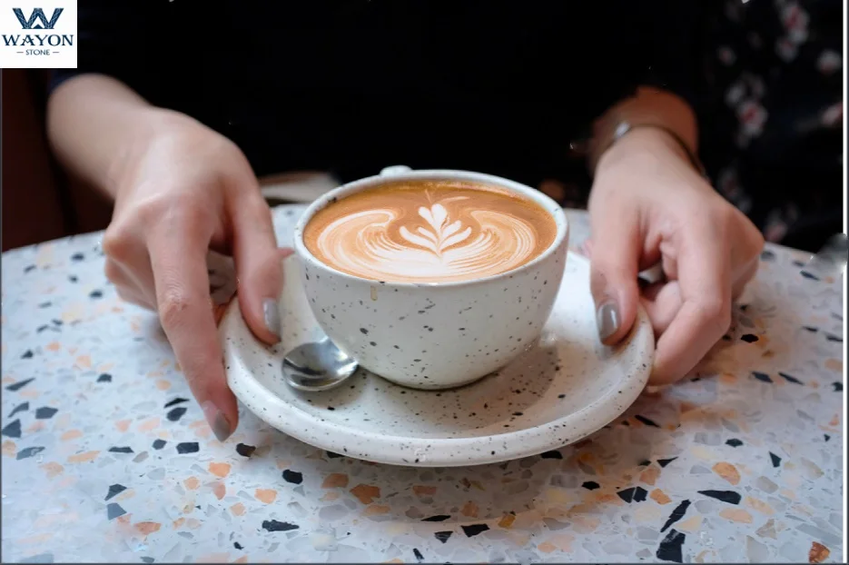 Terrazzo Table Grey cement terrazzo stone for flooring decoration furniture designs