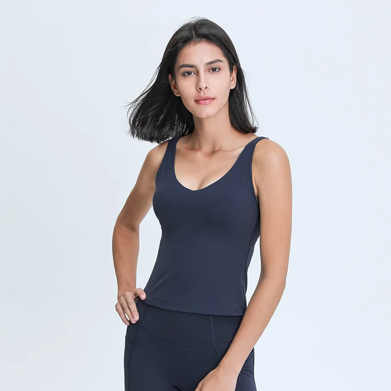 Custom Made Sexy Black Tops Fitness Vest Wholesale Women Sports Tank Top Yoga Crop Tops