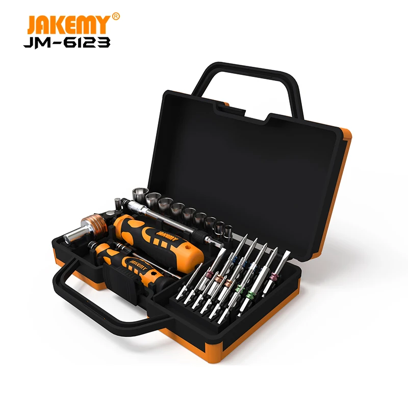  JAKEMY JM-6123 производитель 31 шт. цветной кольцевой аппарат набор ручных электрических отверток ремонтный инструмент инструментов «сделай