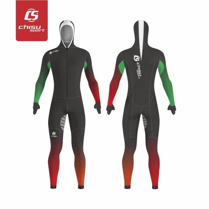 sublimation printing custom & oem long track speed skating skin suit racing suit Long Sleeved Alpine Ski Wear