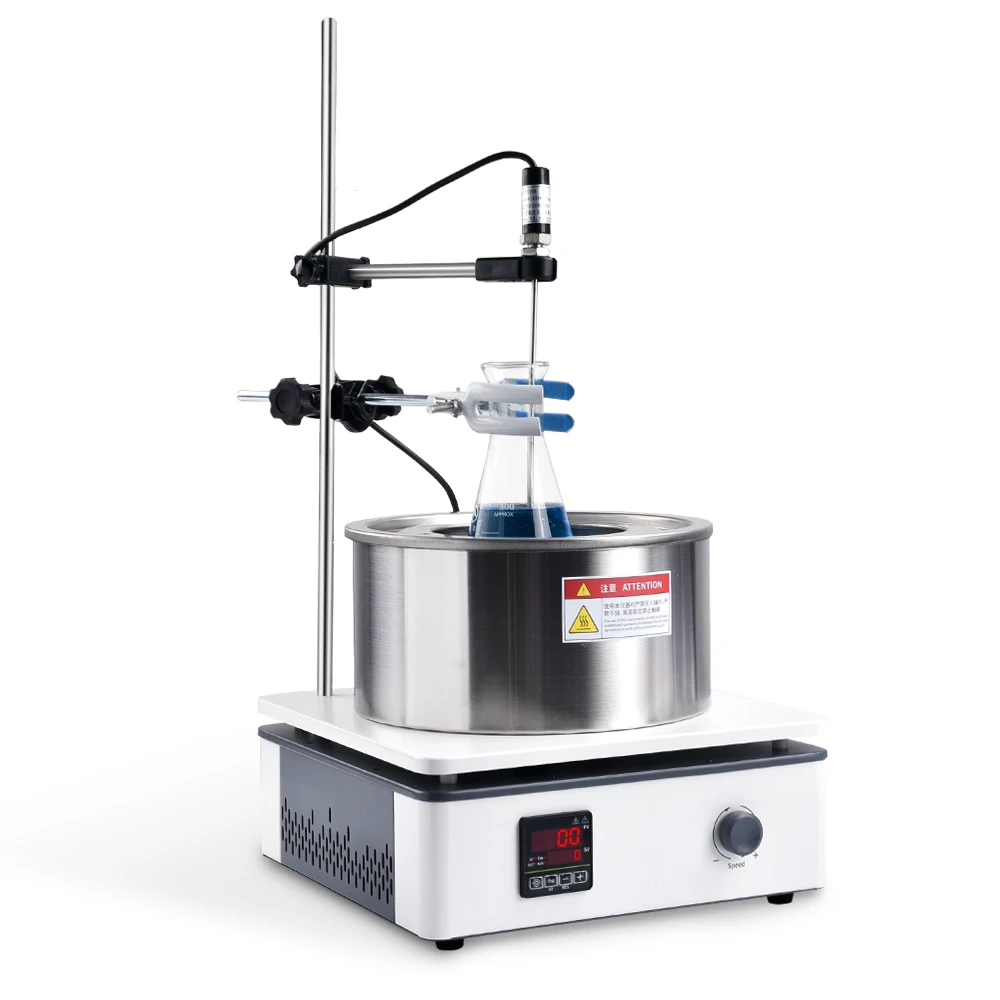 Laboratory Oil Bath with Adjustable Speed 3L 5L Capacity Heat Collecting Magnetic Stirrer for Lab Use