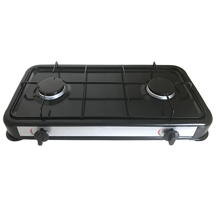 portable camping stove 2 burner outdoor mini gas cooker