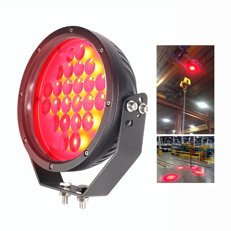 High power Heavy Duty 72W  LED 9inch overhead crane led lights crane led warning lights