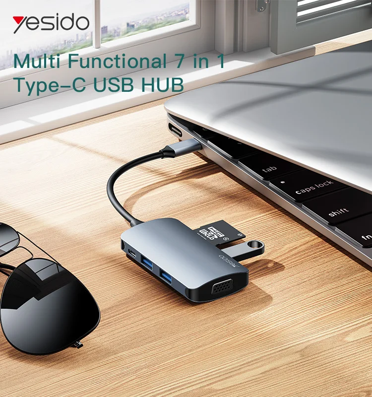 Внешняя док-станция 7 в 1 с портом USB Type-C на 3 0 PD 100 Вт для
