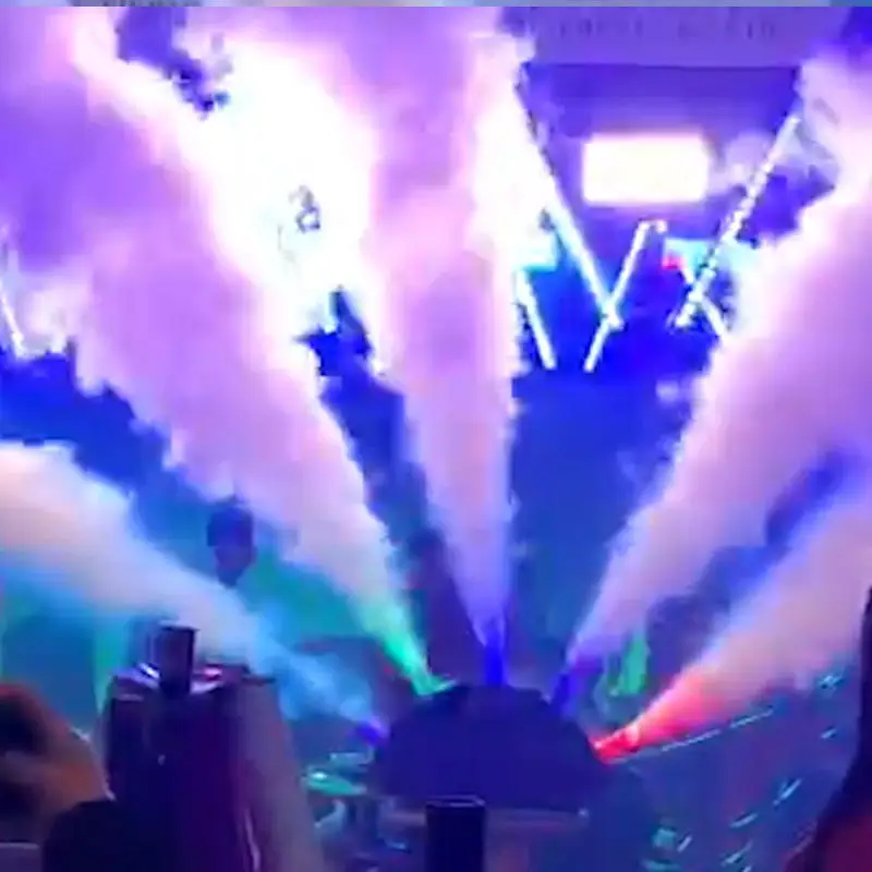 Effect Confetti Stage Dmx Led Control For Blower Gun High Carbon Dioxide 5 Head Yl-Qz09 12Pcs 3W Rgb 3In1 Party Co2 Jet Machine
