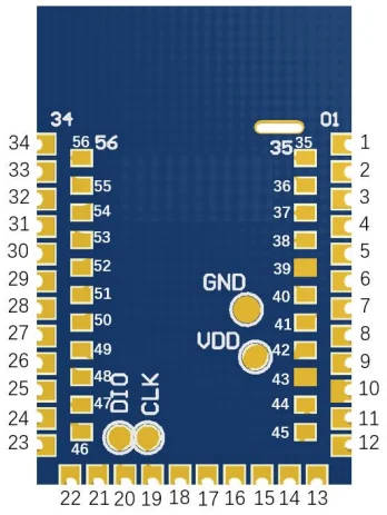 Bluetooth 5.2 module nrf5340 BLE module with PCB build-in antenna for LE Audio device