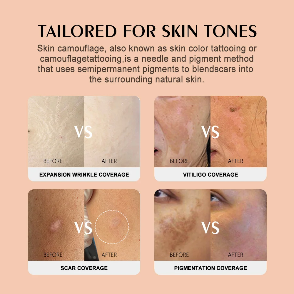 Naturalness body art tattoo supplies 10ml stretch mark camouflage pigments permanent makeup pigment ink tattoo makeup