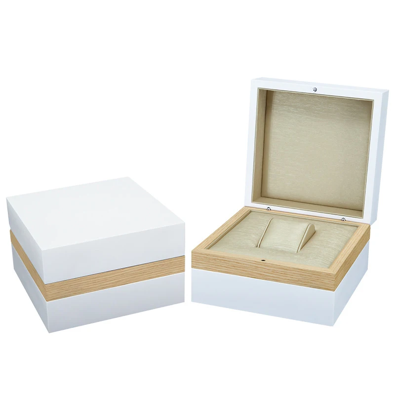 Luxury custom watches storage boxes white wooden watch box