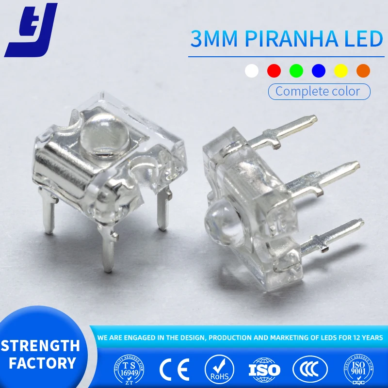 Factory 4-pin Super Flux Led Piranha 5mm Premium Diodes 3mm Water Clear Through Hole Colors Dip