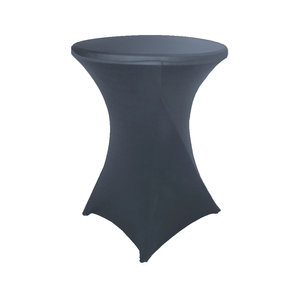 Red Round Folding Tablecloths Spandex Customized Colors Cocktail Table Covers