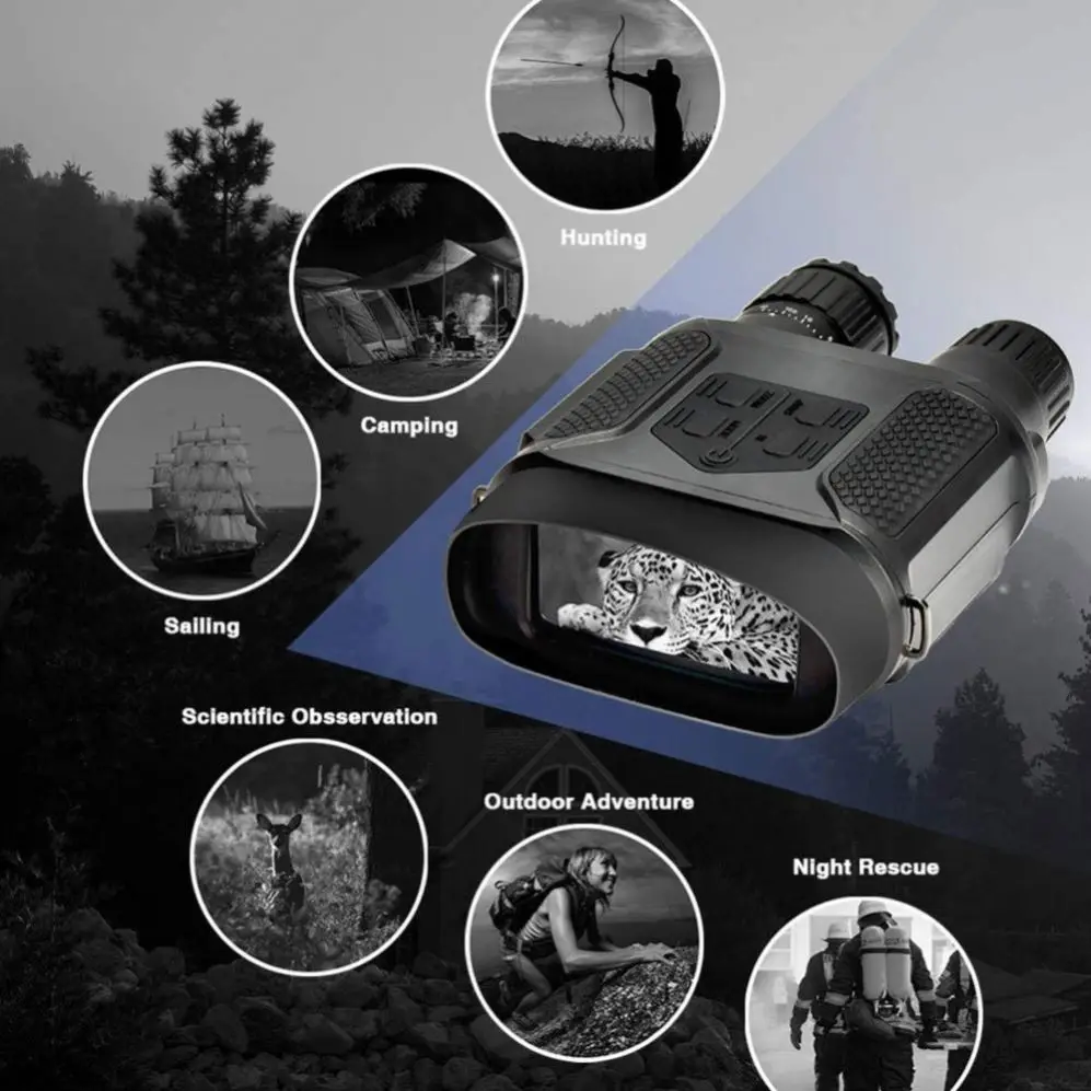 Цифровой бинокль ночного видения LIJING 3,5-7x31NV400 для полной темноты, цифровое ночное видение