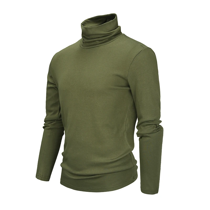 Top casual custom men full sleeve pullover high turtleneck thermal inner wear sweater