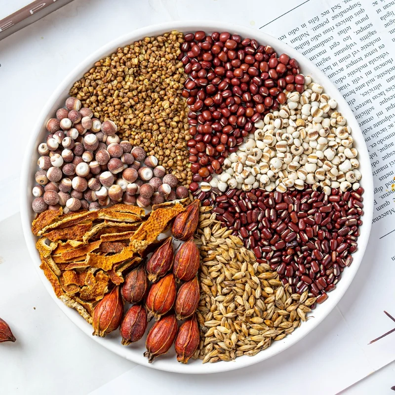 Red beans semen coicis Gordon euryale fruit tea detoxification clear wet detoxification health tea