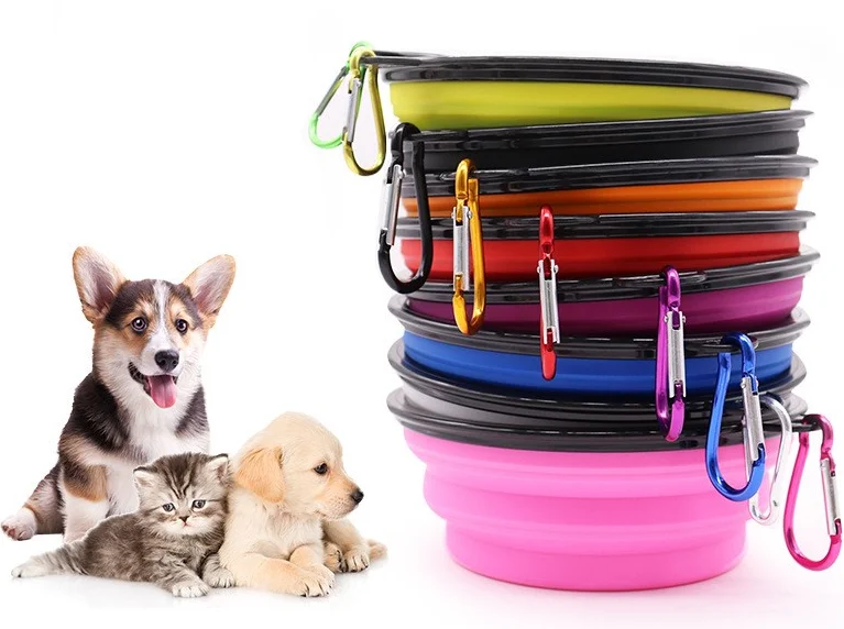 350ML Collapsible Dog Bowl Feeder Pet Dish Feeding Portable Water Travel Pop Up Walking Food Outdoor Travel Walking Camping