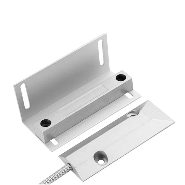 Heavy Duty Aluminum Housing Wired Magnetic Alarm Contact With Bracket For Metal Overhead Door Window