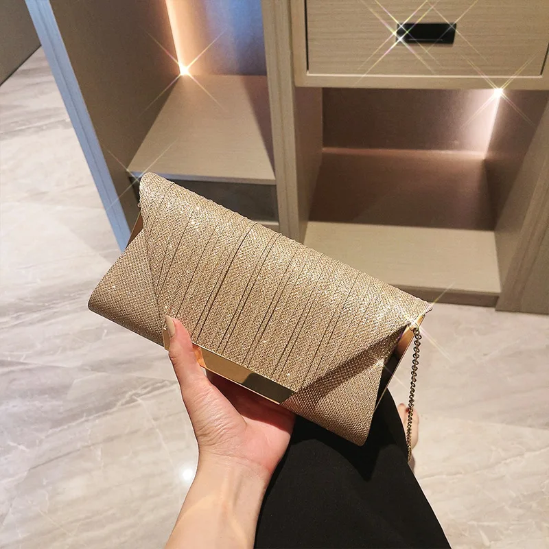 Fashion Elegant Clutch Bag New 2023 Hot Selling Chain Dinner Bag Bride Bridesmaid Lady Handbag Factory Outlet