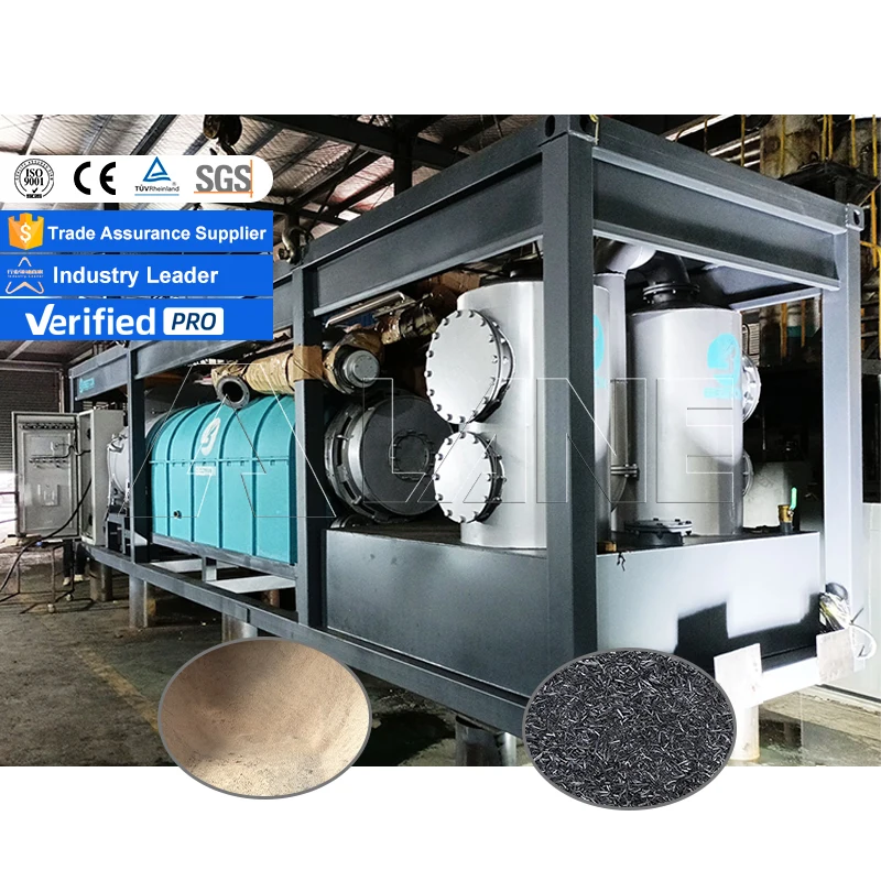 LANE Wood Carbonizing Pyrolysis Furnace Horizontal Biochar Making Machine Charcoal Carbonization Carbon Production Line