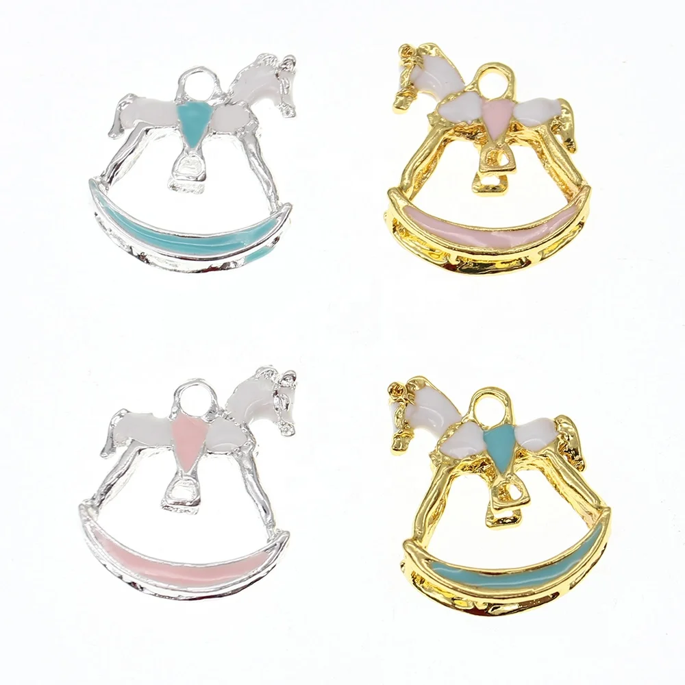 Cute Mini Muslim Islamic Enamel 3D Animal Horse Shaped Baby Pin Charms for