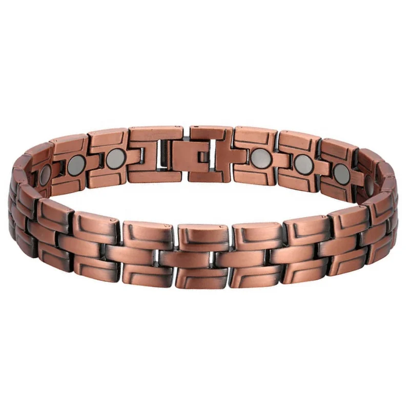 Wholesale price health medical bracelet magnetic therapy bead wrist bracelets for balance  link removal with customize the logo