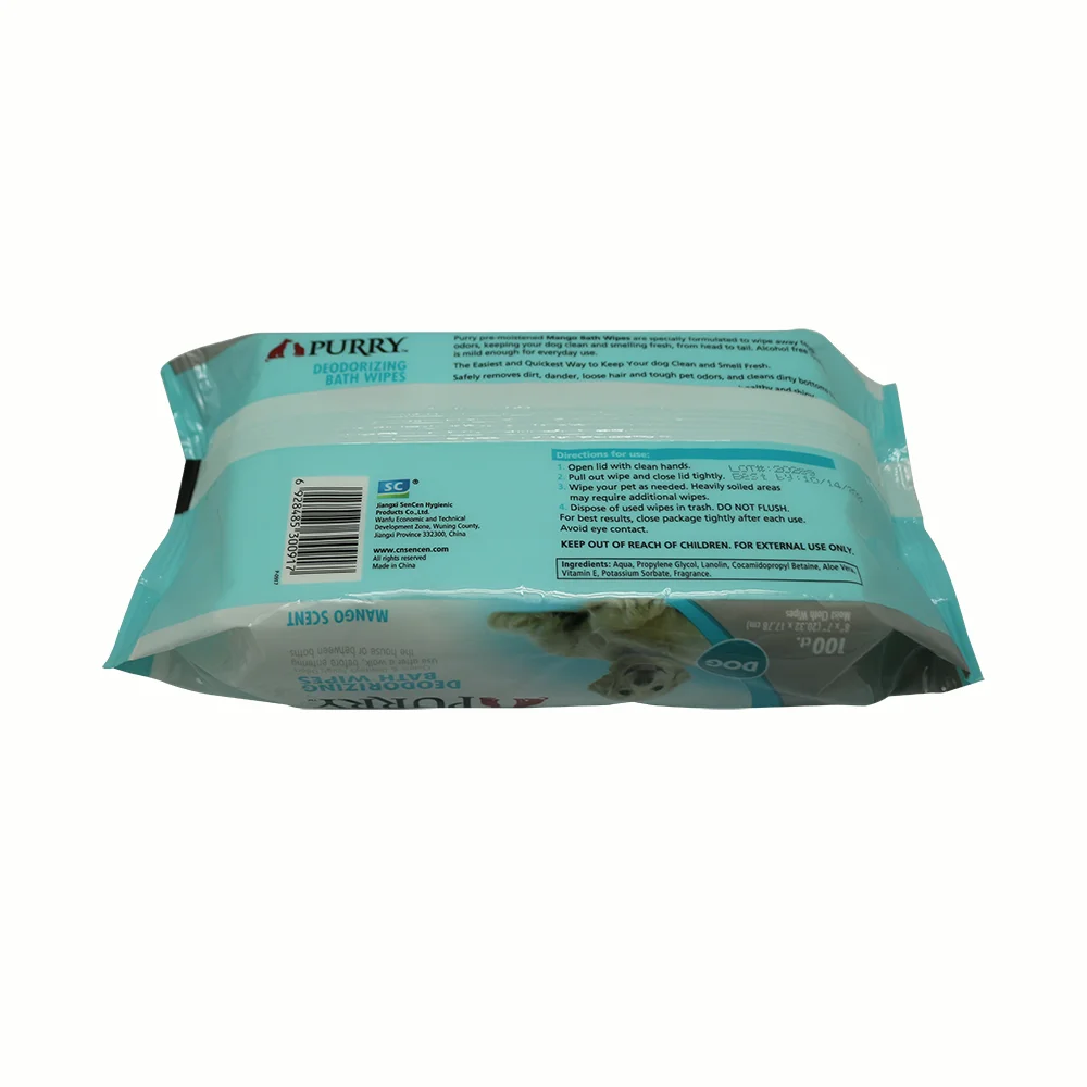 Hypoallergenic Deodorizing Cleaning Pet Wipes Pet Cleaning & Grooming Products for Dogs