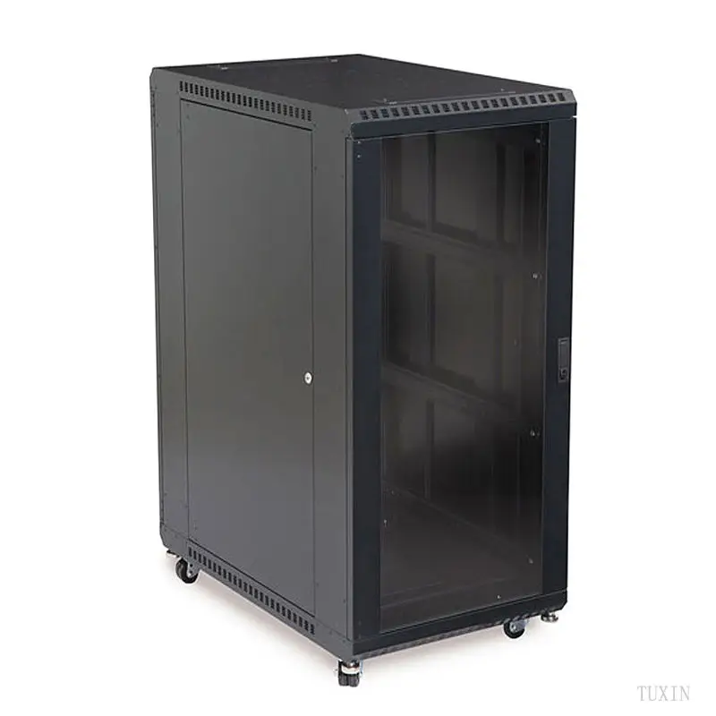 manufacturer Tempered glass door network cabinets 15u 18u 20u 22u used in data center 42u server cabinet