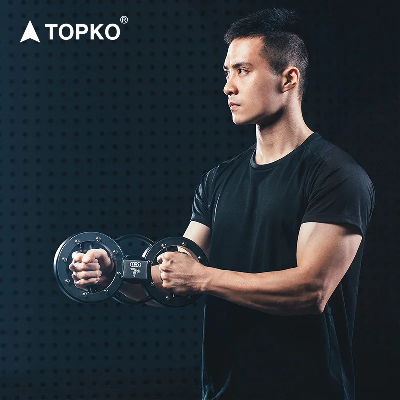 TOPKO Spinning Rotator Machine Arm Equipment Forearm Trainer for Home & Gym Chest Push down bar adjustable