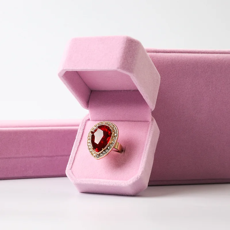 Hot Selling Jewelry Packing Box Eco Friendly Ring Box Custom Ring Boxes Jewelry Velvet Square Package