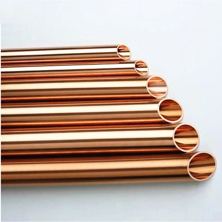 Top Copper Pipe Straight ASTM C10100 C10200 Seamless Copper Tube / Copper Pipe