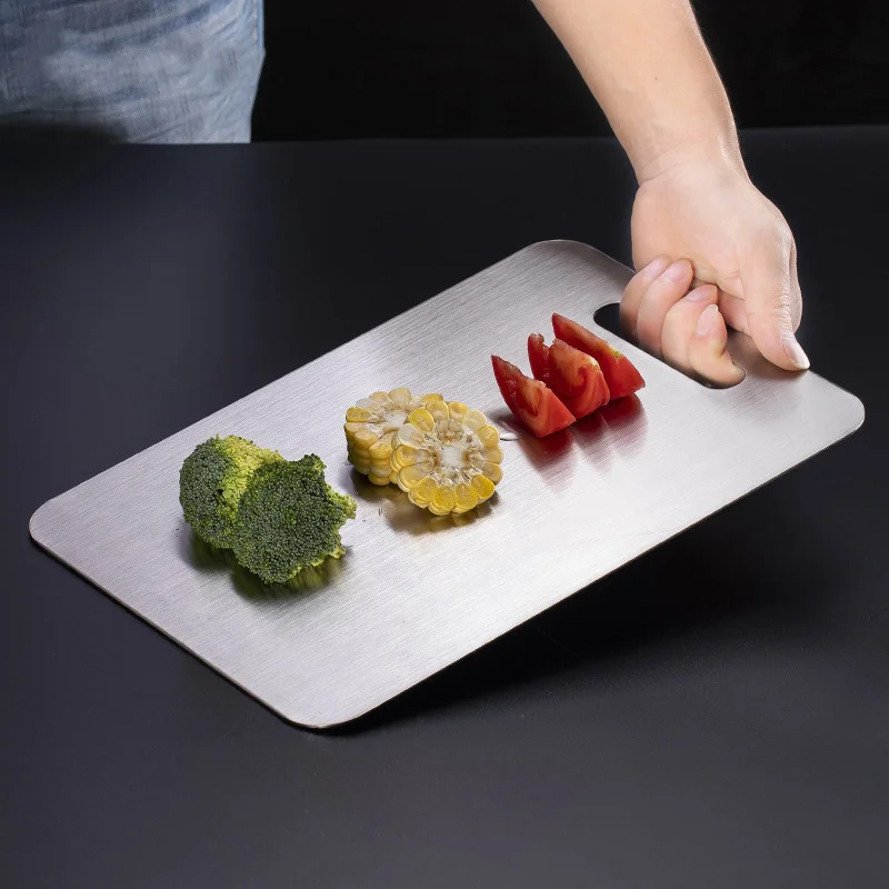 Pure titanium thickened cutting board kitchen antibacterial chopping board metal cutting boards 100% titanium Tabla de cort