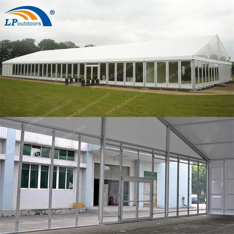20x20 40 50m Outdoor aluminum Frame glass wall large big party storage tent for exhibition and event