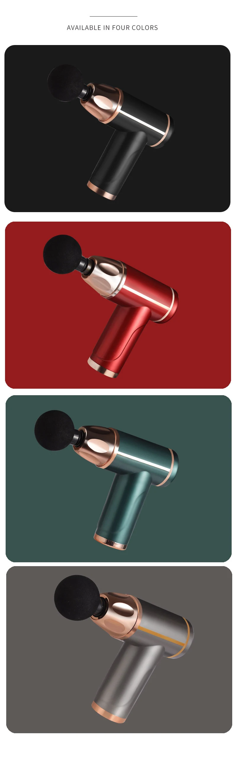 JINBOYANG new style vibrate  professional facial massage gun 321 with four exchange heads