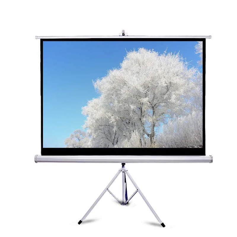 120 inch outdoor indoor portable and foldable projector projection screen tripod stand150 with high quality for meeting room