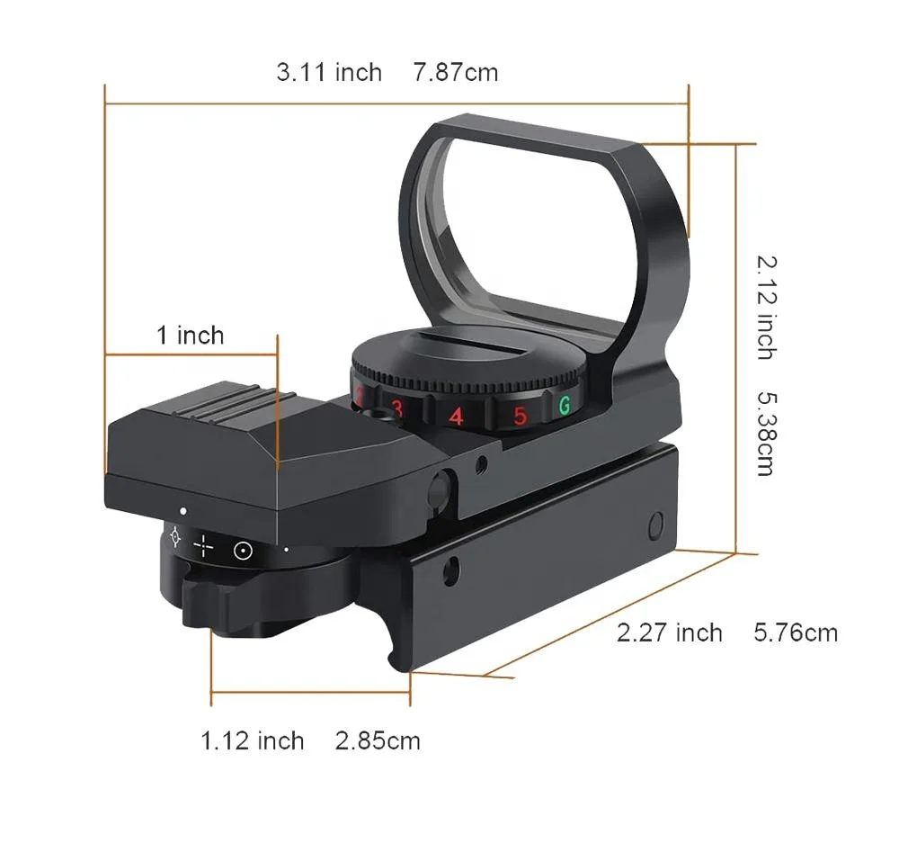 Tactical 4 Reticle Red Green Dot Sight With 20mm Rail Mount Riflescope Red Dot