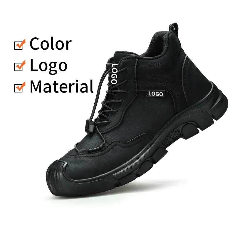 JINGTU steel toe safety boots anti-puncture safety boots Waterproof microfiber upper safety boots