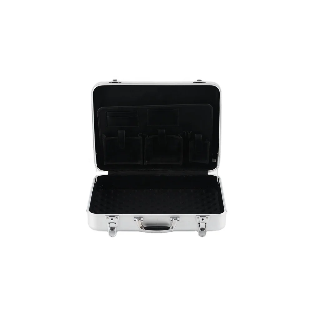 Glary  World Traveler European-style Aluminum Silver Laptop Attache Case Briefcase, custom Size james bond