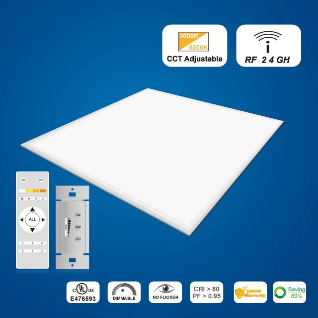 UL Certificate 2.4G wireless 0-10V dimming 1X4/2X2/2X4 tunable white led panel light