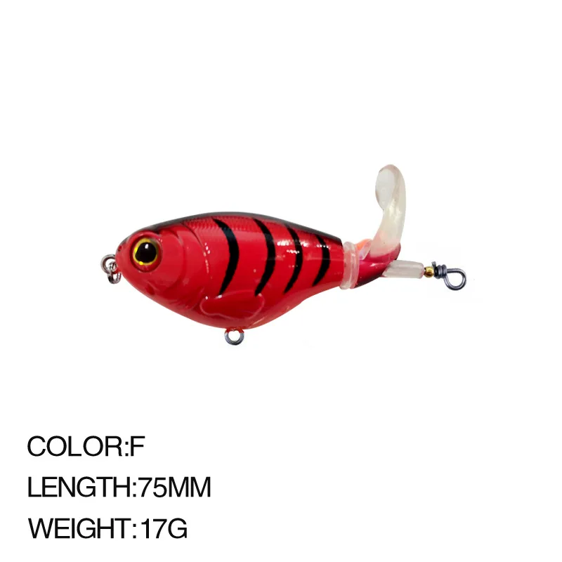 Wholesale flotation 75mm/17g Topwater Whopper Popper Fishing Lures Bait with best price