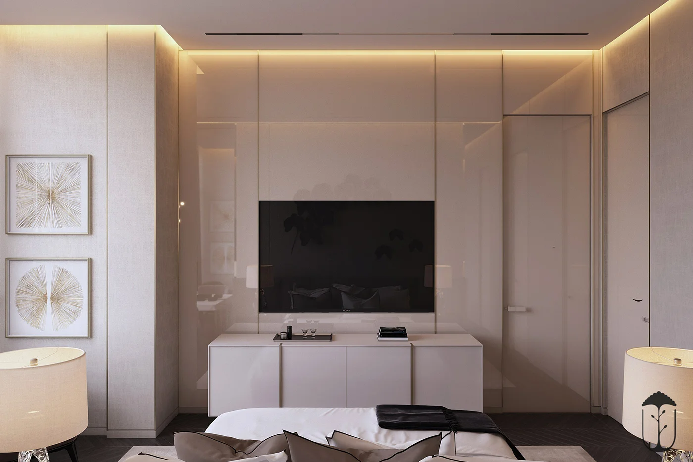 Bedroom Furniture modern simple fashion bedroom sets soild wood upholstered double side bed for home or hotel