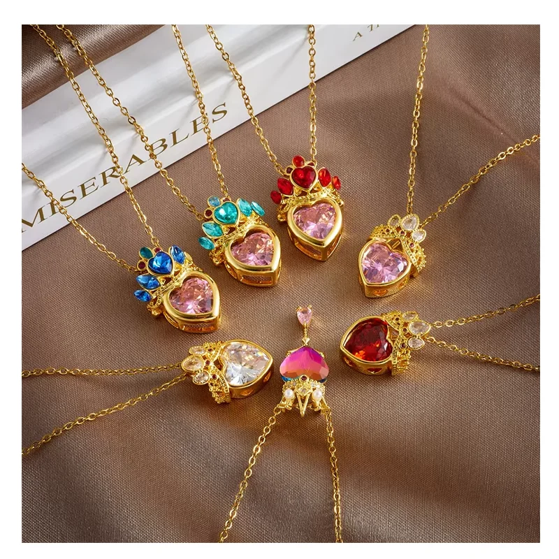 Crown Charm Necklace For Women Girls Gold Plated Princess Crown Necklace Wedding Geek Jewelry Rapunzel Accessories Gift